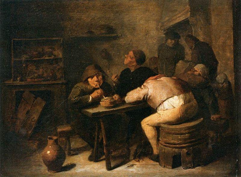 BROUWER, Adriaen Interior of a Smoking Room oil painting picture